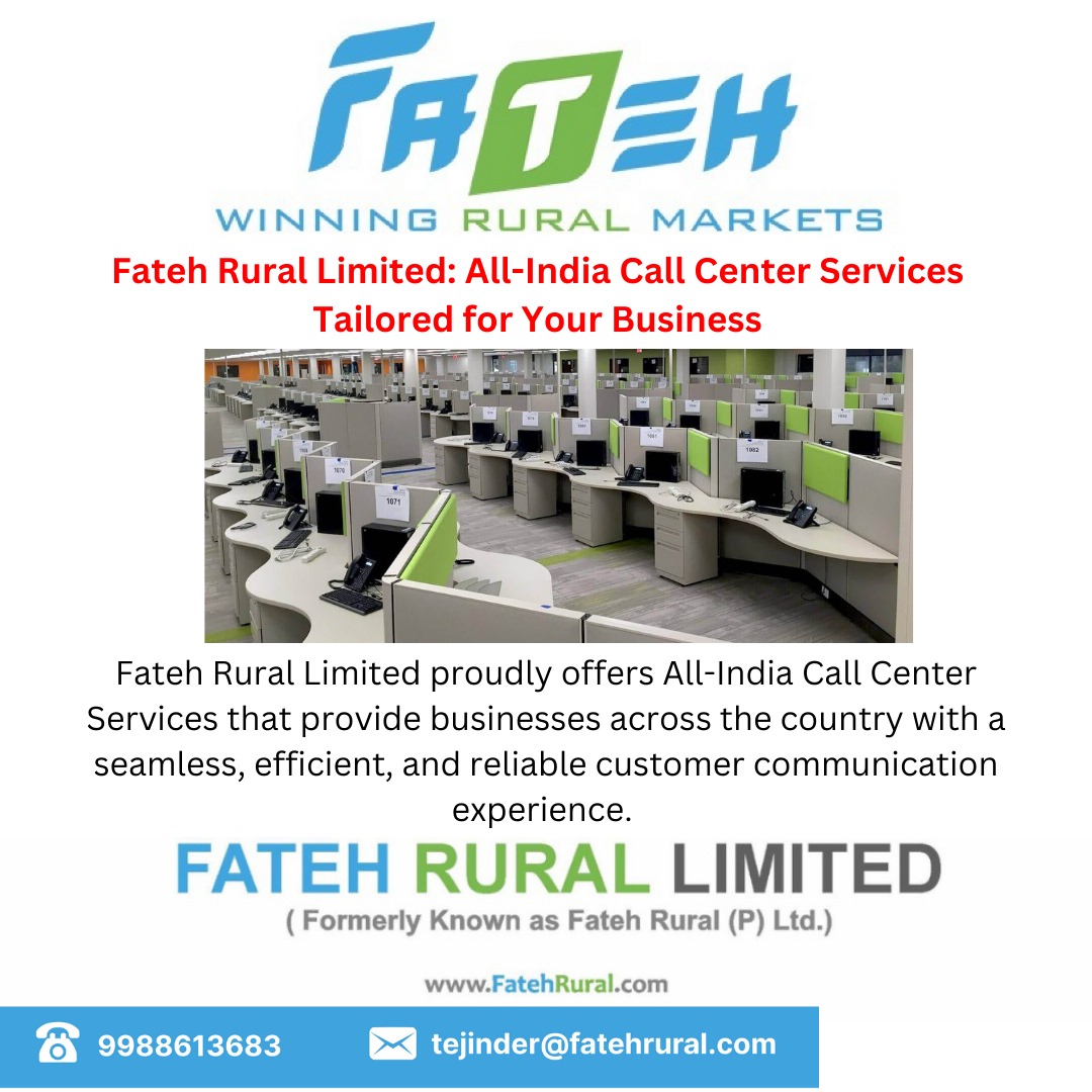 All-India Call Center Services by Fateh Rural Limited