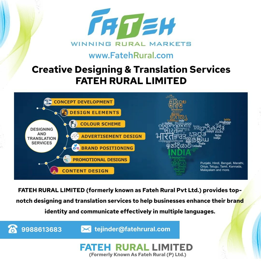 Creative Designing and Translation Services by Fateh Rural Limited