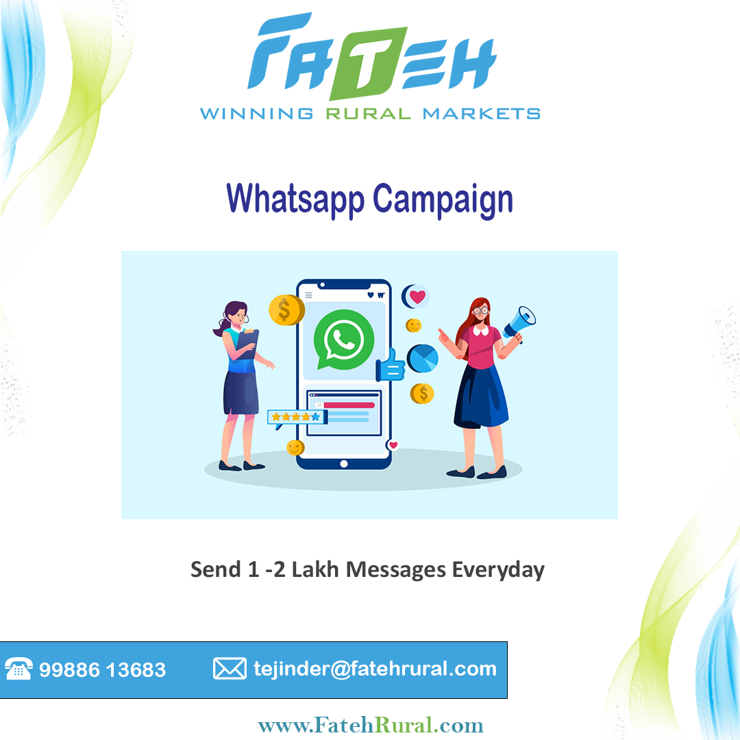Fateh Rural Limited crafting engaging WhatsApp captions for lakh‑level rural campaigns in India