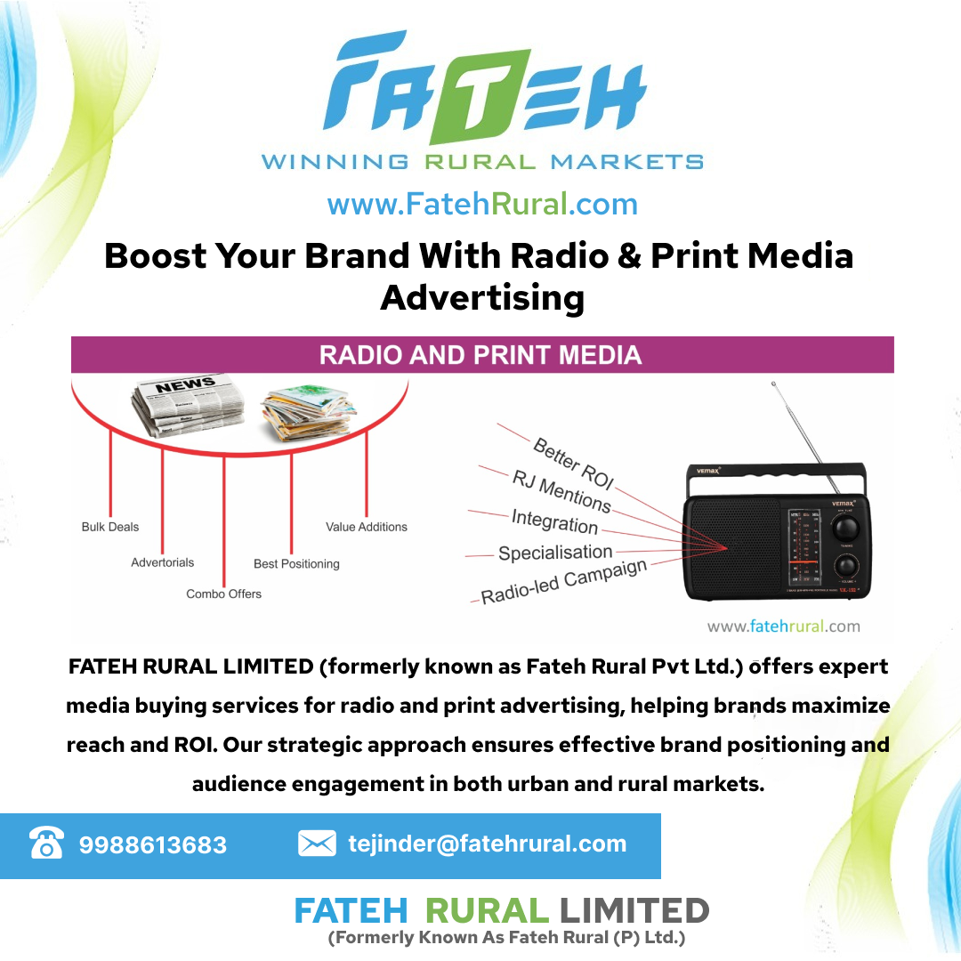 Radio and Print Media Advertising by Fateh Rural Limited